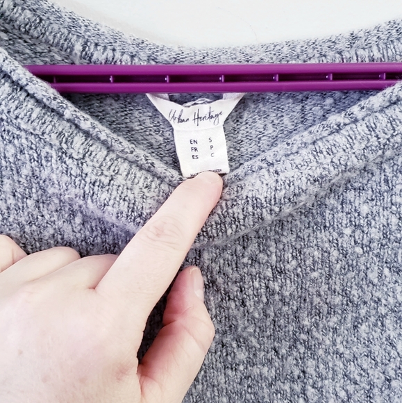 Gray Sweater w High-low Detail - Picture 2 of 2